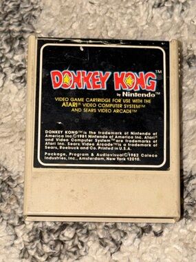Donkey Kong Nintendo Coleco Vision Video Game Cartridge 1982 Tested Works Great.